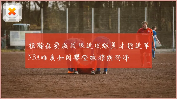 杨瀚森要成顶级进攻球员才能进军NBA难度如同攀登珠穆朗玛峰